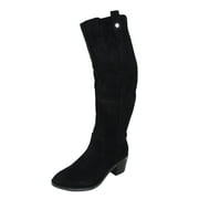 Marc Fisher Womens Kimmee-WC Wide Calf Tall Boots, Black Suede, US 5.5